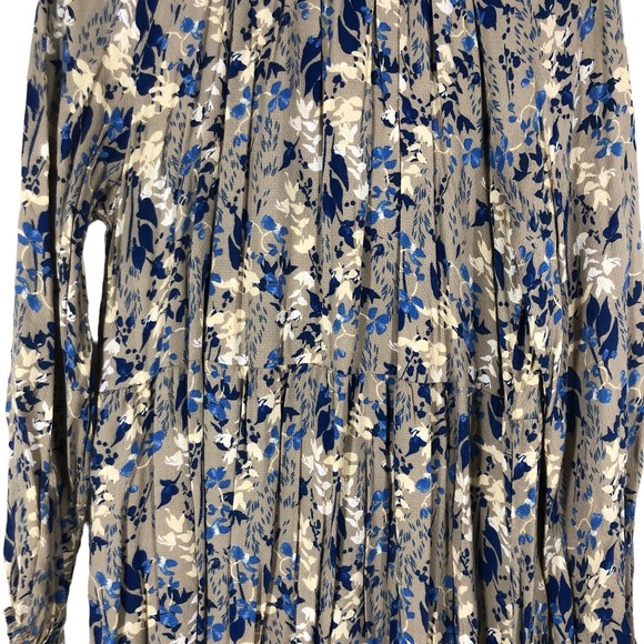 A New Day Boho Prairiecore Maxi Dress w/Layered tiers, Floral Artsy Print SZ S - Picture 5 of 10